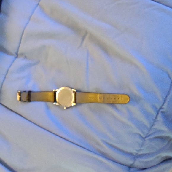 Men's Movado Watch with leather band and case - Picture 3 of 4